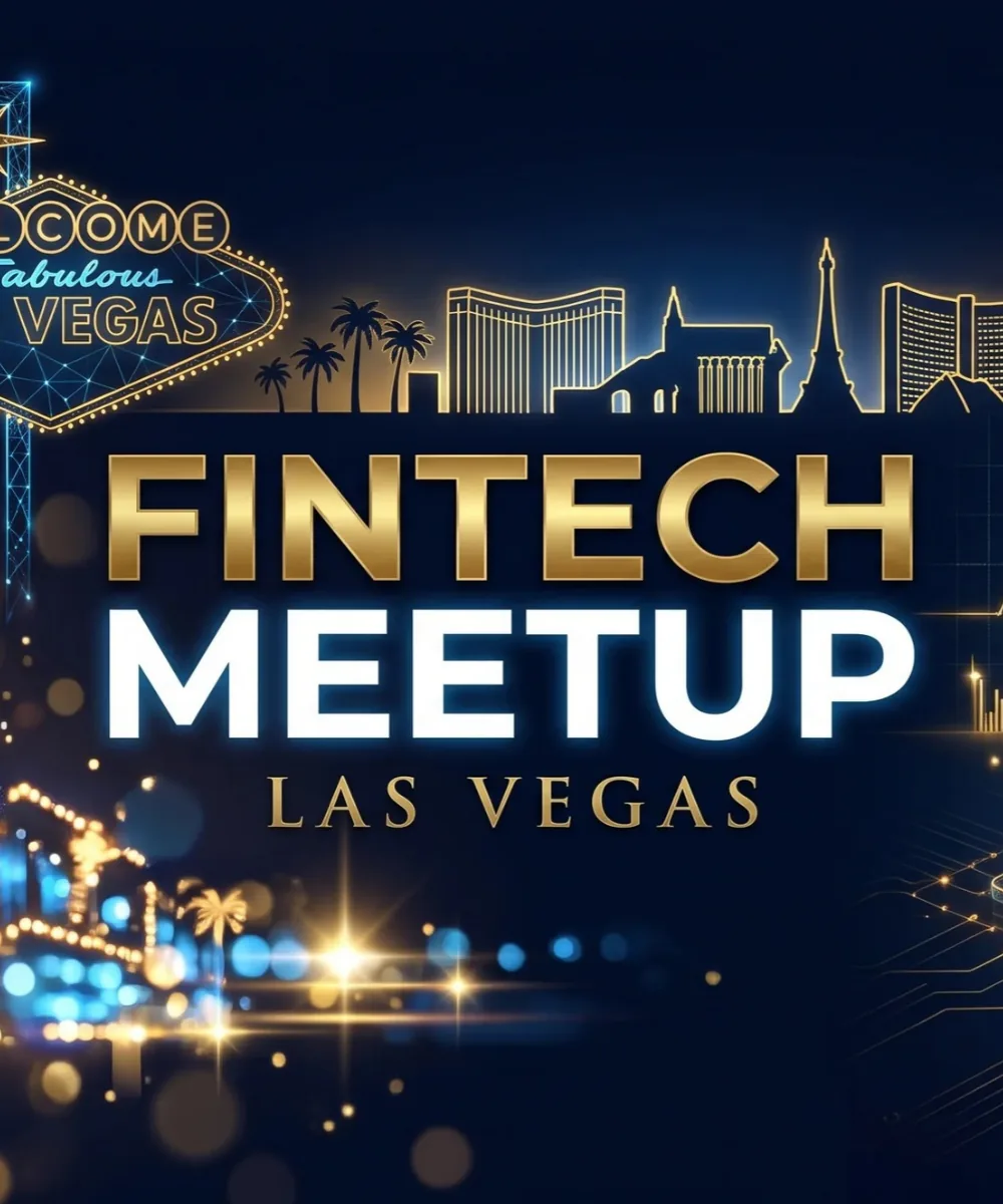 Fintech Meetup 2027 Las Vegas conference artwork featuring digital banking, financial technology, and the Las Vegas skyline.