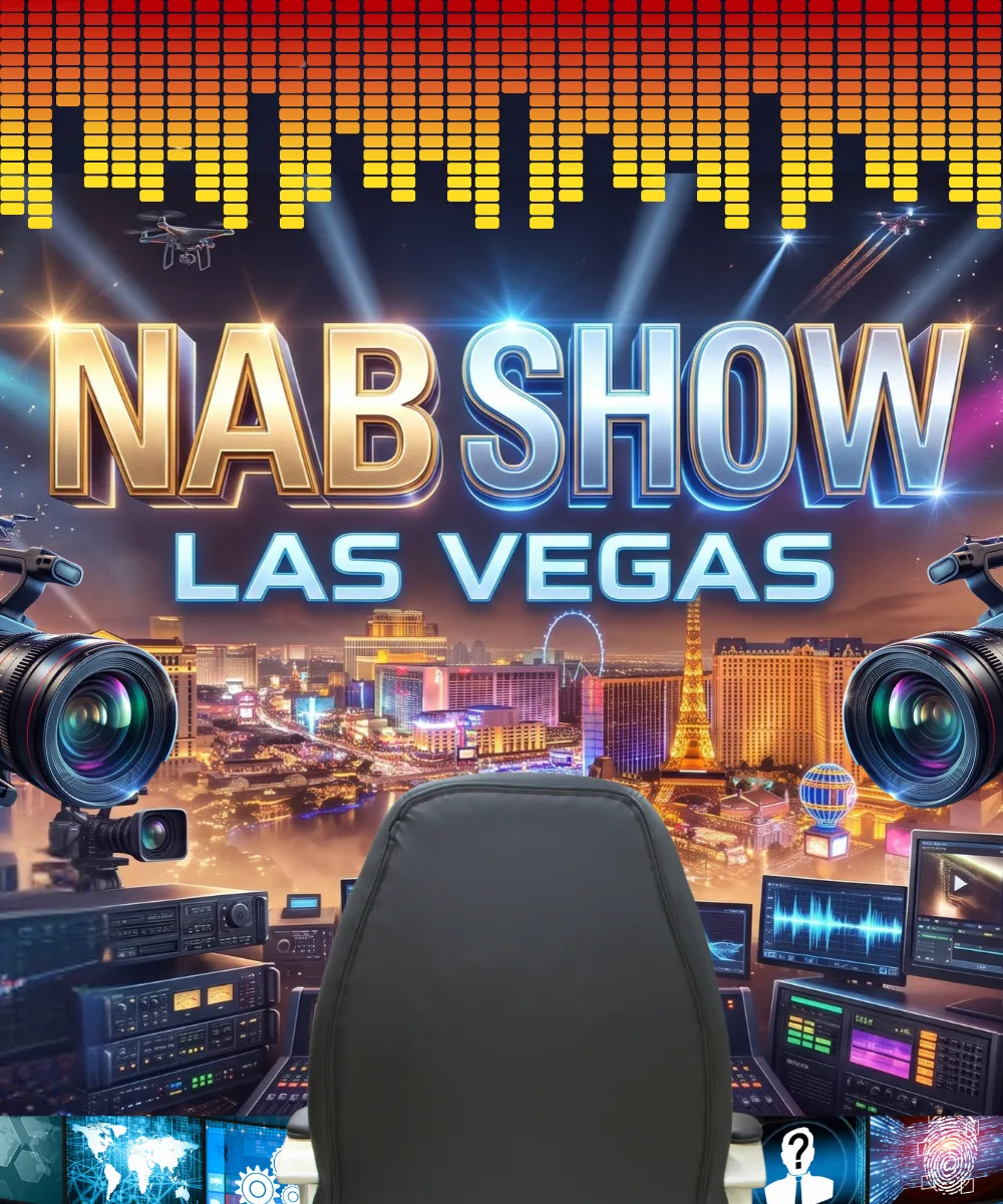 Professional studio microphone in a broadcast production setting representing NAB Show 2027 in Las Vegas.